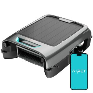AIPER EcoSurfer S2 Solar Powered Pool Skimmer Robot with App Control and 24/7 Cleaning