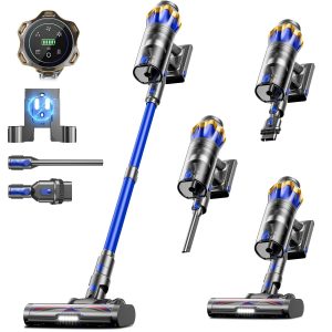 JELLYPIG X100 Cordless Vacuum Cleaner 55KPA Suction 70 Min Runtime with Self-Standing Design