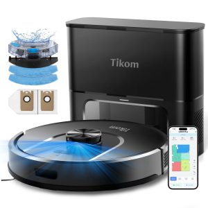 Tikom L8000 Plus Robot Vacuum and Mop with 6000Pa Suction and 90-Day Self-Emptying